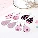 MTSCE 12 Pairs Leather Earrings for Women Girls Party, Lightweight Teardrop Faux Leather Earrings, Heart-Shaped Print Drop Earrings Set Valentine Day Gift (A Style)
