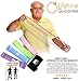 Skin-Friendly Non Latex Resistance Loop Bands Set 4 - Best Home Fitness Exercise Bands for Legs, Workout, Physical Therapy, Pilates, Yoga & Rehab - Mobility and Strength - 10in x 2in PGBP