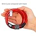 MEETLOCKS Combination Bike Cable Lock, Lightweight Mini Bike Lock for Kids Bike, Cable Size 1/3