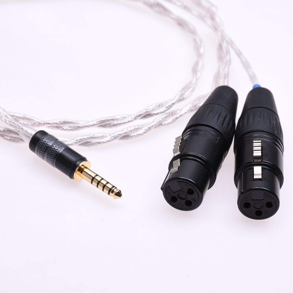 Buy GAGACOCC 4.4mm Male to 2 XLR 3Pin Balanced Audio Adapter Silver