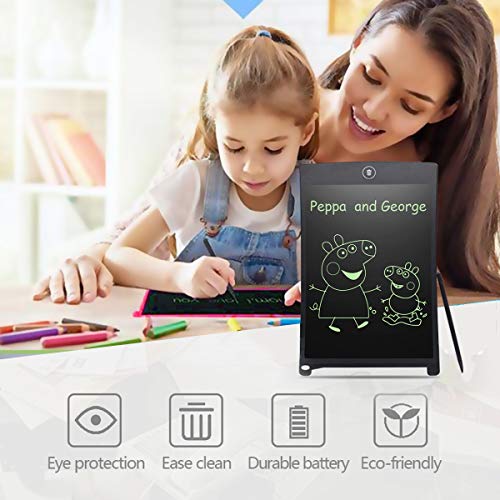 LCD Writing Tablet, Electronic Writing & Drawing Doodle Board, 8.5 inch Handwriting Paper Drawing Tablet for Kids & Adults, LCD Draft Pad with Smart Stylus for Home, School and Office, Black