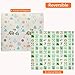 Folding Play Mat | BPA Free Non-Toxic Foam Baby Care Baby Playmat (6.6FT x 5FT) 0.4IN Thick Extra Large Reversible Crawling Mat Portable Toddlers Kids Waterproof Non-Slip Outdoor (Love of Elephant)
