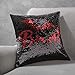 Ashler Halloween Set of 2 Magic Reversible Sequin Mermaid Throw Pillow Covers Skeleton and Bats for Haunted House Decoration 18 x 18 Inches 45 cm x 45 cm