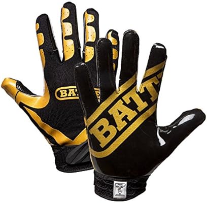 white and gold battle gloves