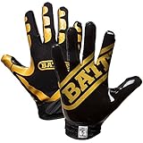 Battle Ultra-Stick Receiver Gloves, Youth Small - Vegas Gold/Black