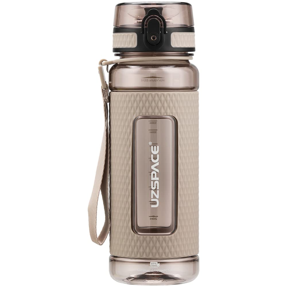 OM SUPPLIES Water Bottle Fruit Infuser Sports Water Bottle 800ml, BPA Free Tritan, Leakproof (Oak Grey)