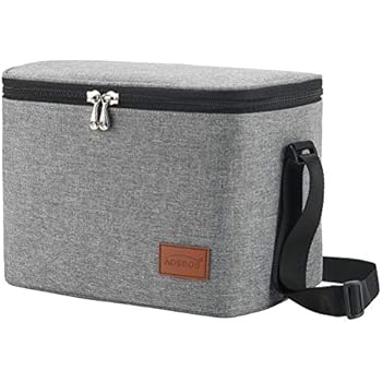 Aosbos Lunch Bags for Women Insulated Lunch Box Adult Food Container for Work Cooler Bag 7.5L Grey