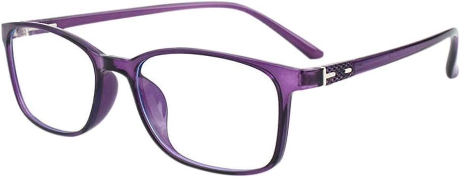 Zhuhaixmy Computer Blue Light Blocking Eyewear - Eye Protection Anti UV Glasses Vintage TR90 Frame Goggle for Men Women (Purple)