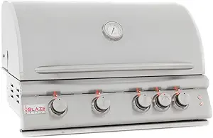 Blaze Premium LTE 32-Inch 4-Burner Propane Gas Grill With Rear Infrared Burner & Grill Lights – BLZ-4LTE2-LP