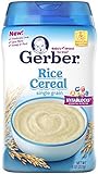 Gerber Cereal Rice, 8 oz (Pack of 2)
