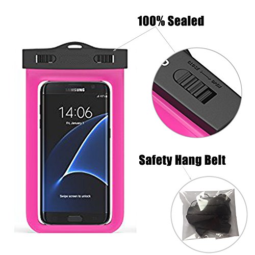 Cellphone Waterproof Case Pouch Underwater Dry Bag Touch-Screen Iphone 7 plus 6s 6 5 Samsung Galaxy s7 s8 Note Htc Honor Google Pixel Swimming Diving Surfing Fishing Water Park Outdoor Activities