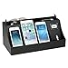G.U.S 4 Dock Smart Phone Charging Station and Valet Universal Organizer for Smart Phones, Remotes, Smart Watch, and Fitness Trackers. (No Power Strip, Black)