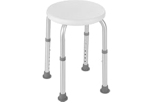LIFERUN Adjustable Shower Stool，Bathtub Seat, Shower Chair, Non-Slip and Waterproof, Lightweight Aluminum, Bathroom, Seniors,