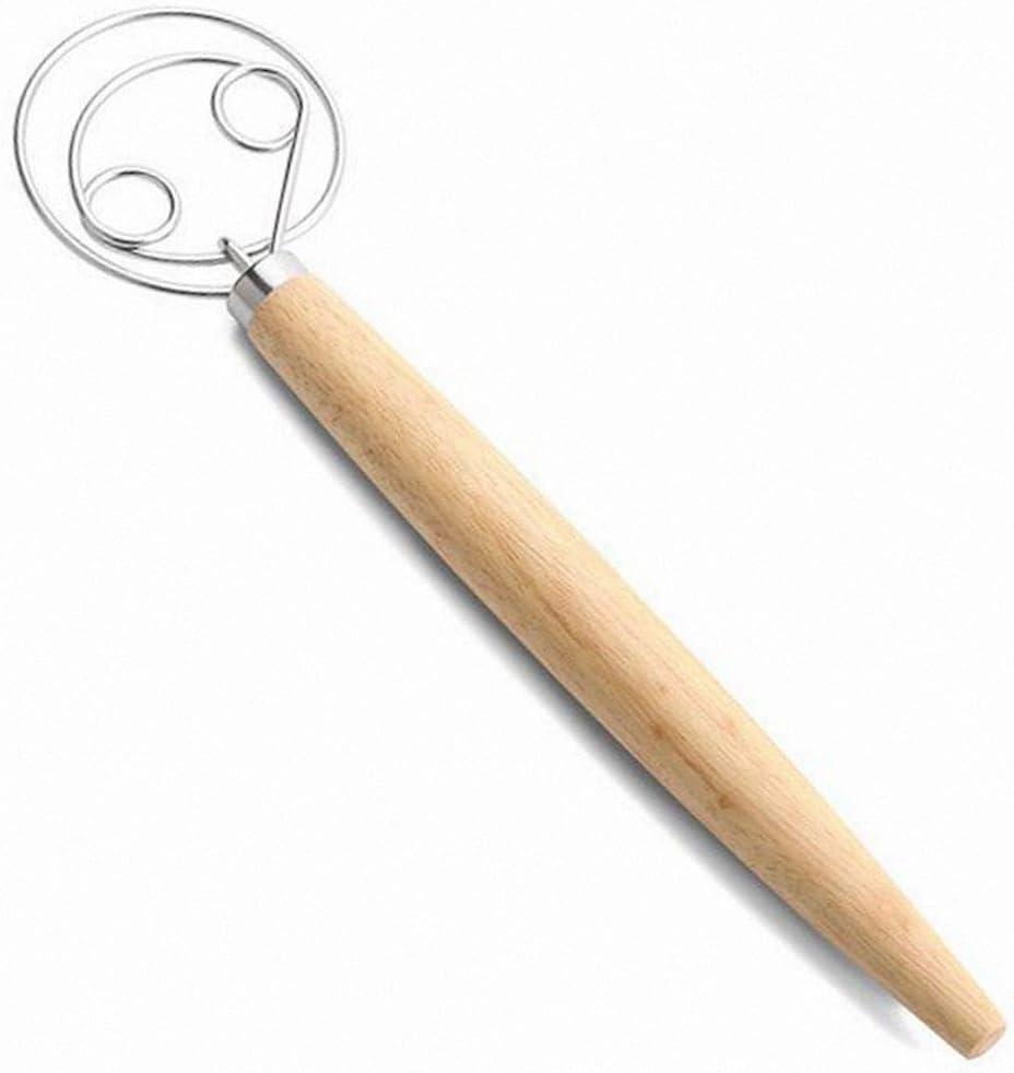 AGRUS Danish Dough Hook Danish Whisk Flour Whisk for