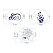 ART Kitchenware 2.76Inch 6pcs Halloween Cookie Stencil Set Cupcake Decoration Stencil Template Baking Mold Semi-Transparent ST-843S