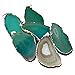 1 Green Agate Pendant Silver plated Rock Paradise Exclusive Certificate of Authenticity (AM19B7-01)