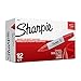 Sharpie 38202 Permanent Markers, Chisel Tip, Red, 12-Count primary