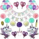 Unicorn Party Decoration by RevyzeD | Unicorn Headband, Unicorn Balloons, Unicorn Birthday Banner, Unicorn Birthday Party Decorations | Let's Create Amazing | Set contains 33 pcs