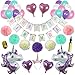 Unicorn Party Supplies RevyzeD | Unicorn Headband, Unicorn Balloons, Unicorn Birthday Banner, Unicorn Birthday Party Decorations | Let's Create Amazing | Set Contains 33 pcs