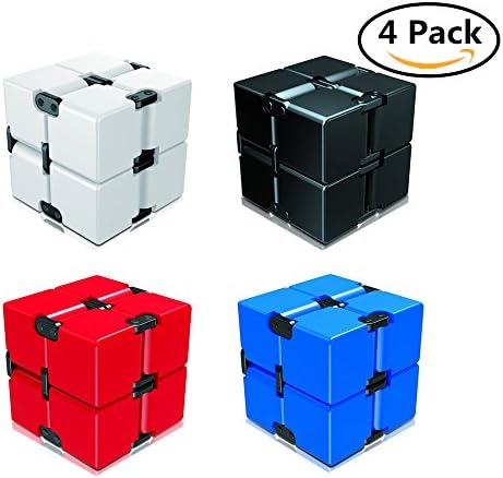 Easter Day Gift Infinity Cube Fidget Toy for Adults &amp; Kids MerryMore Hand Fidget Stress Relief Toy Magic Cube for ADD/ADHD/OCD 4 Colors 4 Pack