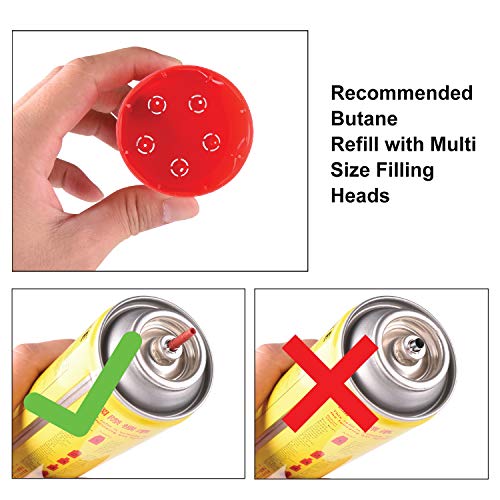 Fire Lighter Jet Flame Butane Gas Windproof Refillable Long Reach Safety Igniter for Open Fires Gas Hob Stove Oven Wood Burners Fireplace Grills BBQ Cookers Camping Firework (NO Butane PREFILLED)