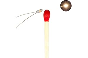 LUNENG 20 Pcs Micro LED, Tiny Led Lights for Crafts, Warm White Mini LED, SMD led 0603, Soldered Micro Litz Wired Leads, Multi-Resistor, Suitable Used in Any Small Model, Cosplay,Tight Space Lighting