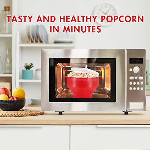 The Original Korcci Microwaveable Silicone Popcorn Popper, BPA Free