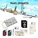 Krosslon Rfid Travel Passport Wallet for Women Slim Holder Wristlet Document Organizer (14# White Checker)