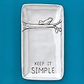 Basic Spirit Pewter Bird on Branch Small Tray, 4.5 Inch Height, Trinket Dish Ring Holder Gift Box