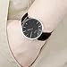 BaIDI Men's Wrist Watch Quartz Wristwatch with Genuine Leather Strap Analog Watches for Men (Black)