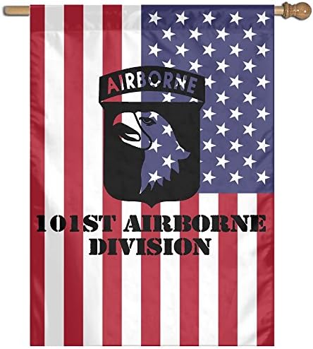 100% Polyester Fiber Us Army 101st Airborne Vertical Garden Flag27 X 37 Inche