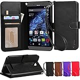 Blu Studio XL D850Q Case, Arae Blu Studio XL D850Q wallet case ,Flip Folio [Kickstand Feature] PU leather wallet case with ID&Credit Card Pockets For Blu studio XL D850Q case (Black)