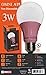 SLEEKLIGHTING LED A19 Pink Light Bulb, 120 Volt by - 3-Watt Energy Saving - Medium Base - UL-Listed LED Bulb - Lasts More Than 20,000 Hours 2pack