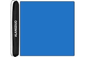 ALANGDUO Large Mahjong Mat with Black Carrying Bag, Anti Slip and Noise Reduction Table Cover for Mahjong, Poker, Card Games, Dominoes, Board Games, Slip Resistant Mat (34.5 X 34.5 Inches) (Mat-Blue)