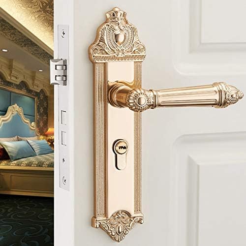 Ztzt Luxus Villa Antike Innen Schlafzimmer Stumm Turschloss Bronze Zimmer Turschloss Turgriff Massivholz Turschloss Gold Und Silber Sperren Gold Amazon De Baumarkt