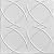 A la Maison Ceilings 1458 Circles and Stars - Styrofoam Ceiling Tile (Package of 8 Tiles), Plain White