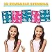 Blue Squid Face Paint Party Pack | 12 Color, 30 Stencils, 2 Brushes | Best Value Face Painting Set for Kids | Vibrant Water Based Non-Toxic FDA Approved