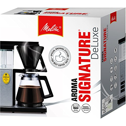 Melitta AromaSignature DeLuxe 100703, Filterkaffeemaschine mit Glaskanne, Heißbrüh-Verfahren, Schwarz/Edelstahl Filter… – Bild 8