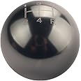 DEWHEL JDM Round Ball Billet Weighted Five-Speed 5 Speed MT Manual Gear Stick Shifter Shift Knob M10 x 1.5 Screw On for Honda Acura (Titanium)