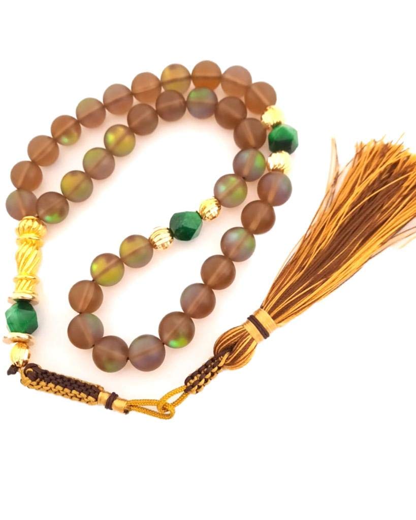 Royal Elegantoمسبحة عقيق سبحة هدية للرجال tasbih sibha masbaha tasbeeh agate aqeeq akeek and crystals rosary decoration accessories gift