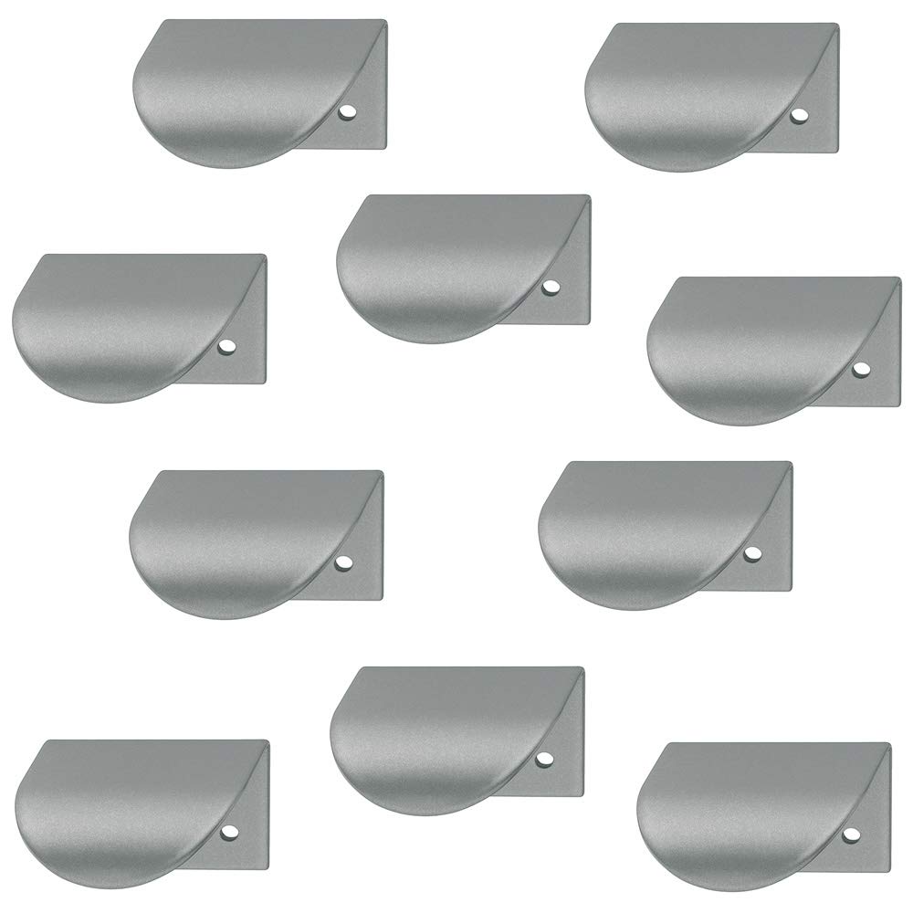 Schrankgriffe gebogen für Schubladen & Küche weiß-aluminium RAL 9006 1