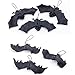 XONOR Set of 10 Halloween Décor Realistic Looking Spooky Hanging Bats for Best Halloween Party Favors and Decoration