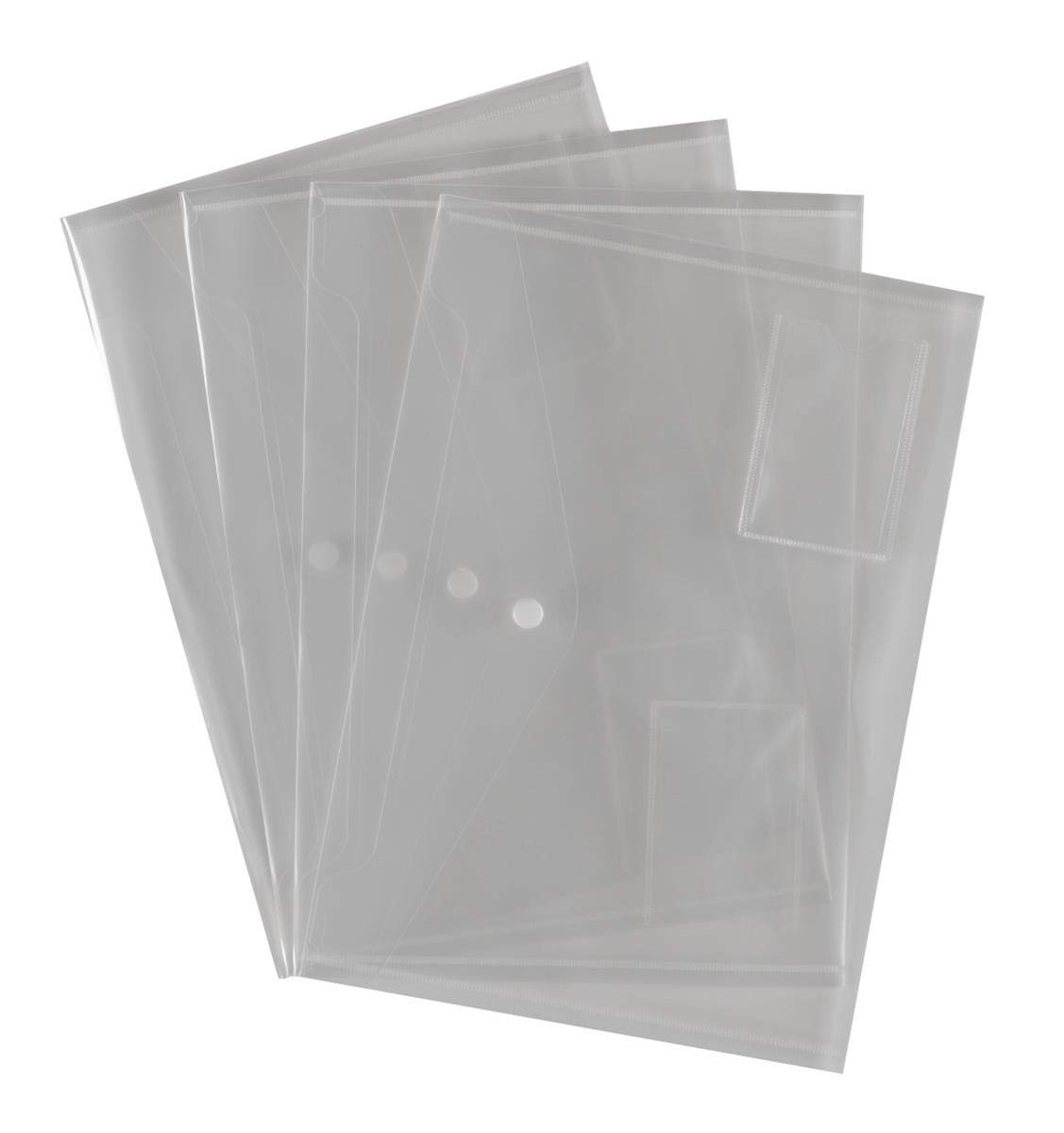 Hainenko 881200/1 Value Popper Wallet - Clear (Pack of 5)