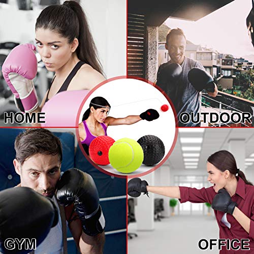 image for HASFINE 【2019 Upgraded】Boxing Reflex Ball, 3 Difficulty Levels Fig