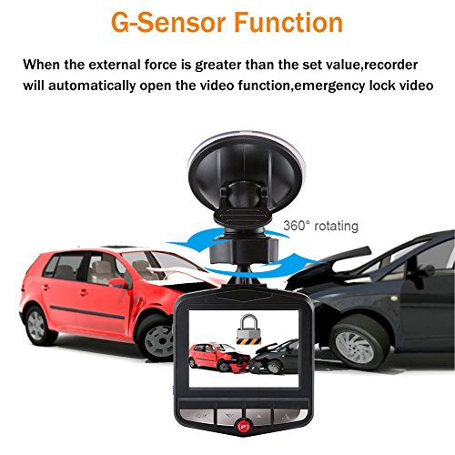 THINK SOGOOD 2.4 Inch HD 1080P Car DVR, 170° Wide Angle Lens Car Video Camera with Motion Detection, G-Sensor and Parking Monitor(Include 8G Micro SD Card)