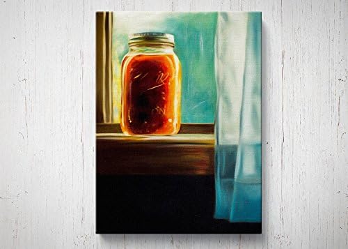 Jar of Salsa - Oil Painting Giclee Gallery Mounted Canvas Wall Art Print