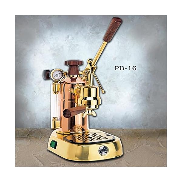 La Pavoni Professional 16Cup Espresso Machine, Copper and Brass The