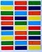 Rectangular Color Coding Labels 1 3/8 inch by 1/2 Inch Assorted Colors Coding Stickers 6 Colors: Blue, Purple, Green, Orange, Red and Yellow - Rectangle Labels - Classic Colors semi-Gloss 750 Pack