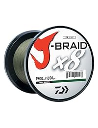 Carrete redondo J Braid para tejer de 8 hebras, 1640 yards, de la marca Daiwa