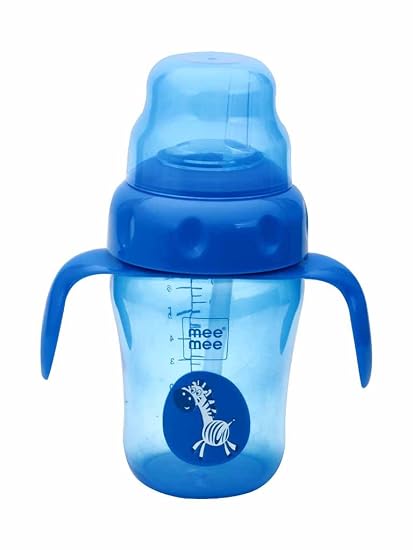 Mee Mee 210 Ml 2 in 1 Spout and Straw Sipper Cup (Blue)